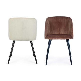 Design Chair with Velvet Upholstery - Queen Velvet | Bizzotto