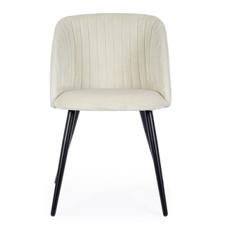 Design Chair with Velvet Upholstery - Queen Velvet | Bizzotto