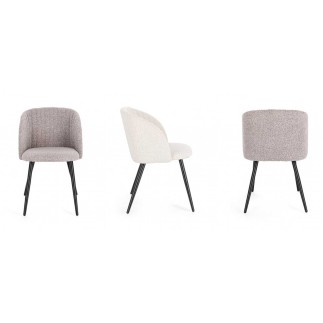 Design Chair with Bouclè Upholstery - Queen | Bizzotto