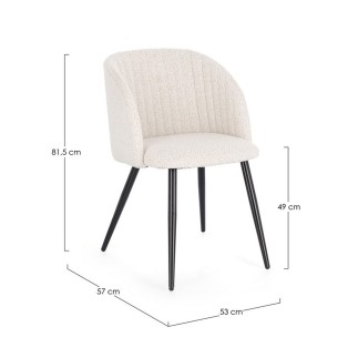 Design Chair with Bouclè Upholstery - Queen | Bizzotto