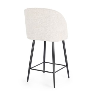 Kitchen Stool with Bouclè Upholstery - Queen