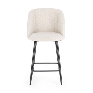 Kitchen Stool with Bouclè Upholstery - Queen | Bizzotto