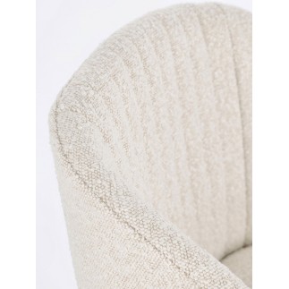 Kitchen Stool with Bouclè Upholstery - Queen | Bizzotto