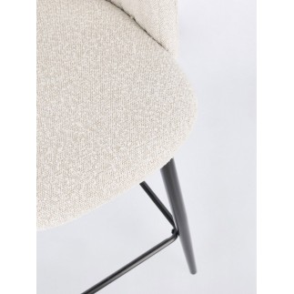 Kitchen Stool with Bouclè Upholstery - Queen | Bizzotto