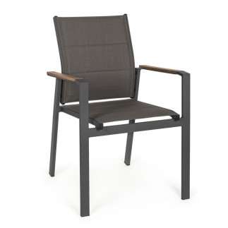 Outdoor Chair with Armrests - Kubik | Bizzotto