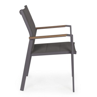 Outdoor Chair with Armrests - Kubik | Bizzotto