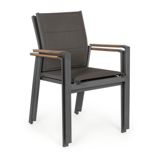 Outdoor Chair with Armrests - Kubik | Bizzotto