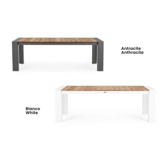 Extendable Table with Teak Top - Cameron | Bizzotto