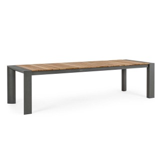 Extendable Table with Teak Top - Cameron | Bizzotto