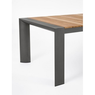 Extendable Table with Teak Top - Cameron | Bizzotto