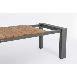 Extendable Table with Teak Top - Cameron | Bizzotto