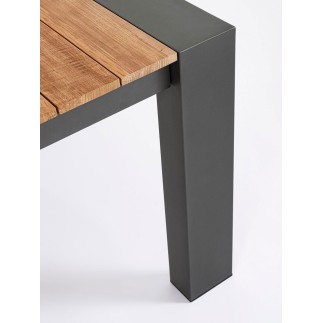 Extendable Table with Teak Top - Cameron | Bizzotto