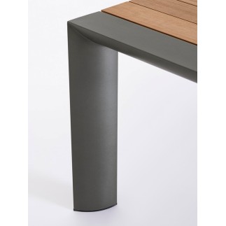 Extendable Table with Teak Top - Cameron | Bizzotto