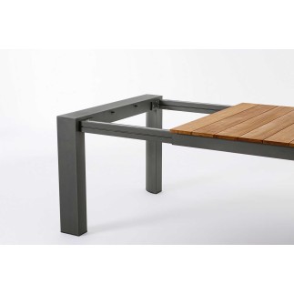 Extendable Table with Teak Top - Cameron | Bizzotto