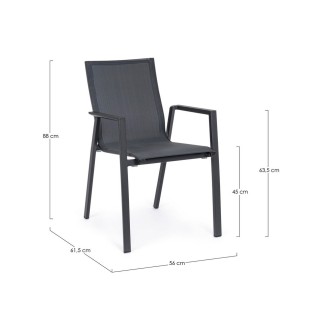 Textilene Stackable Chair - Krion | Bizzotto