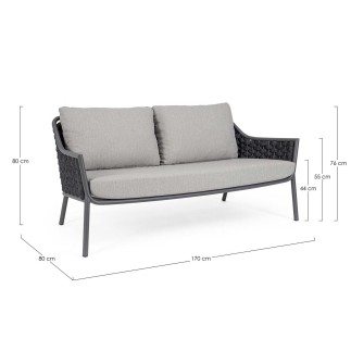 2 Seater Removable Sofa - Everly | Bizzotto