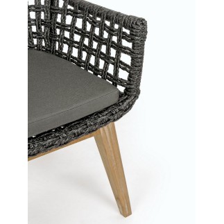 Outdoor Chair with Teak Legs - Madison | Bizzotto