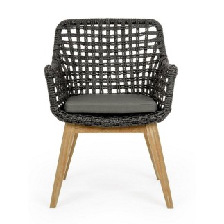 Outdoor Chair with Teak Legs - Madison | Bizzotto