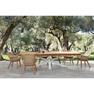 Outdoor Chair with Teak Legs - Madison | Bizzotto