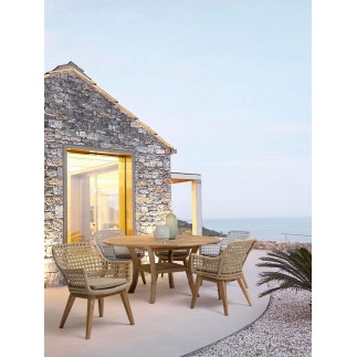 Outdoor Chair with Teak Legs - Madison | Bizzotto