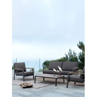 Outdoor Armchair with Wooden Armrests - Jalisco | Bizzotto