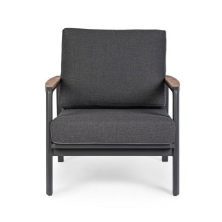 Outdoor Armchair with Wooden Armrests - Jalisco | Bizzotto