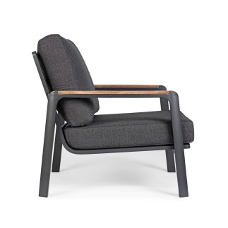 Outdoor Armchair with Wooden Armrests - Jalisco | Bizzotto