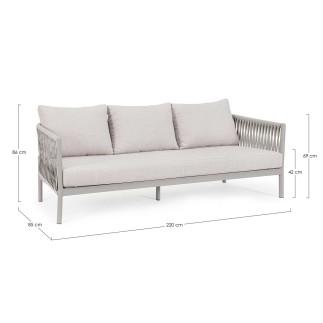 Outdoor 3-Seater Sofa - Florencia | Bizzotto