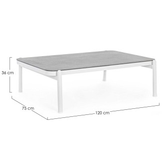 Bizzotto Coffee Table with Glass Top - Florencia