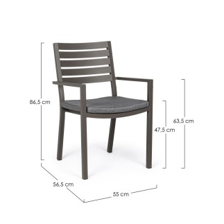 Stackable Metal Chair - Helina | Bizzotto