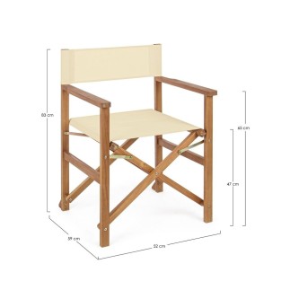 Wooden Director Chair for Outdoor - Noemi | Bizzotto