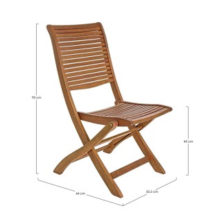 Acacia Wood Folding Chair - Noemi | Bizzotto