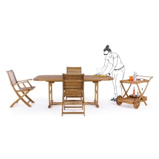 Acacia Wood Folding Chair - Noemi | Bizzotto