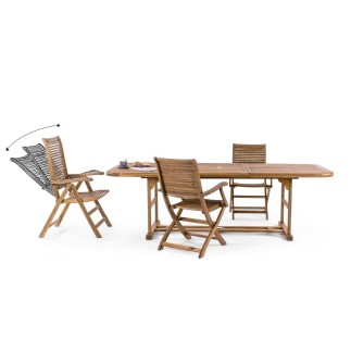 Acacia Wood Folding Chair - Noemi | Bizzotto