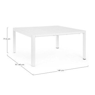 Extendable Table in Aluminum - Kiplin | Bizzotto