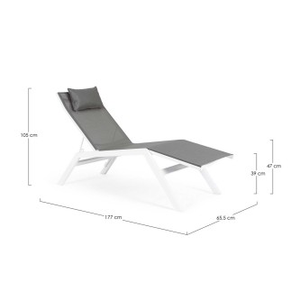 Outdoor Chaise Lounge with Headrest - Krion