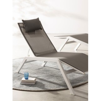 Outdoor Chaise Lounge with Headrest - Krion | Bizzotto