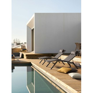 Outdoor Chaise Lounge with Headrest - Krion | Bizzotto