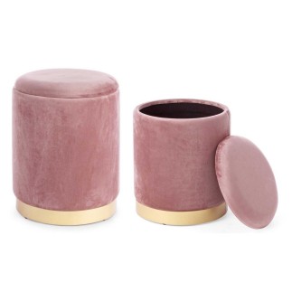 Set 2 Pouf contenitore in velluto - Polina | Bizzotto