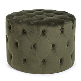 Pouf in velluto verde, grigio, tortora - Paul | ISA Project