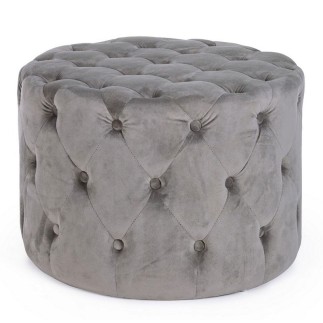 Pouf in velluto verde, grigio, tortora - Lorella