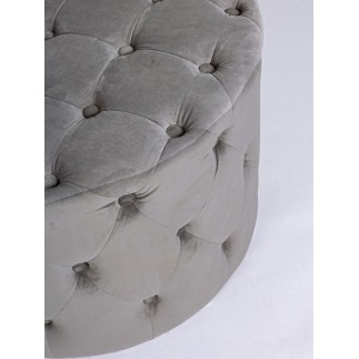 Pouf in velluto verde, grigio, tortora - Paul | ISA Project