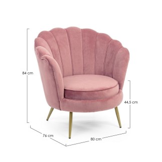 Poltrona velluto con gambe oro - Giliola | Bizzotto