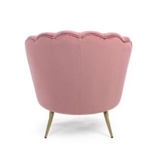 Armchair in velvet and gold steel feet - Giliola | Bizzotto