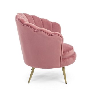 Armchair in velvet and gold steel feet - Giliola | Bizzotto
