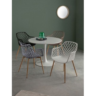 Plastic Braided Armchair - Optik | Bizzotto