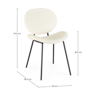 Design Chair with Bouclè Effect - Maddie | Bizzotto