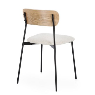 Chair with Oak Backrest - Genevieve | Bizzotto