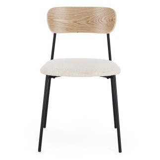 Chair with Oak Backrest - Genevieve | Bizzotto