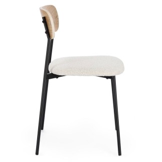 Chair with Oak Backrest - Genevieve | Bizzotto